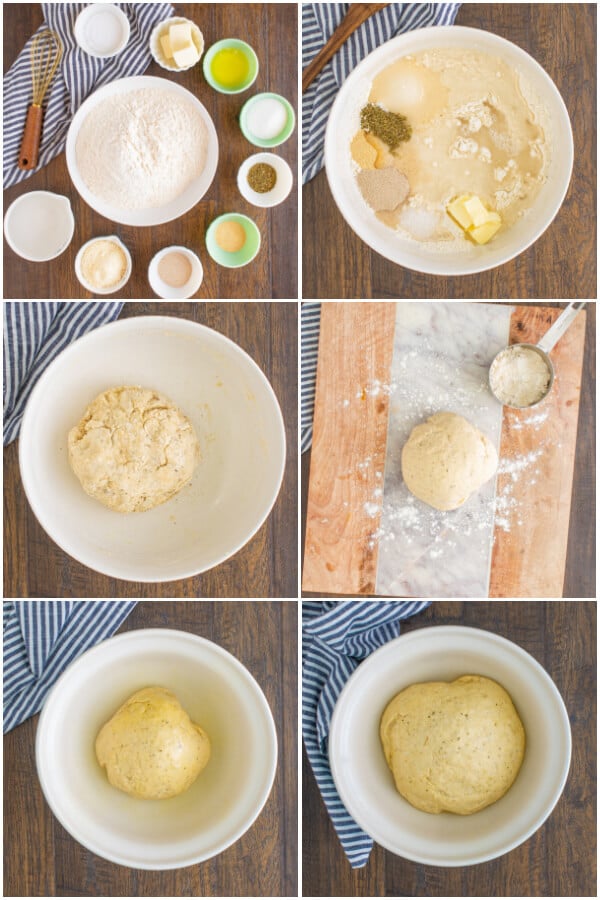 making and preparing the dough