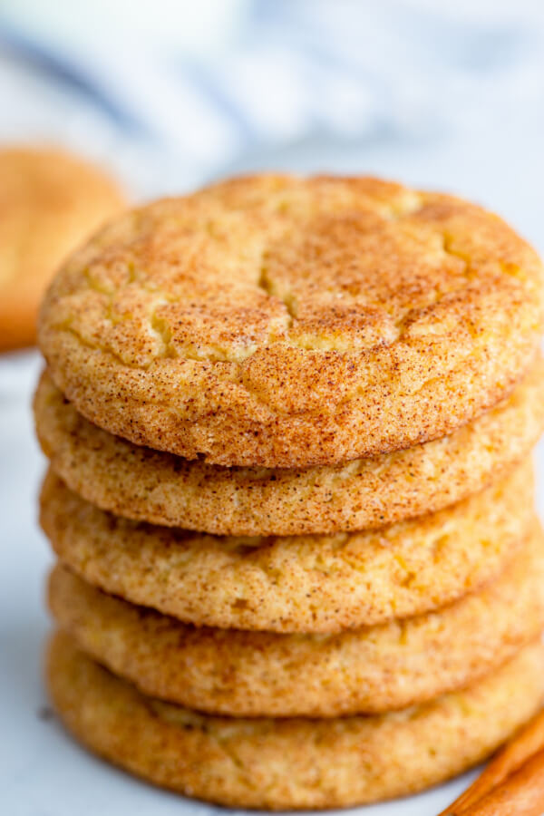 closeup of cookies stacked