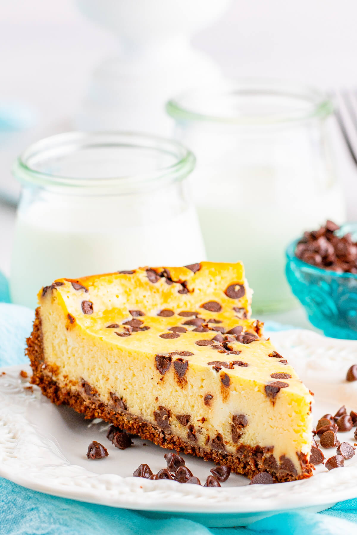 Chocolate Chip Cheesecake Love Bakes Good Cakes