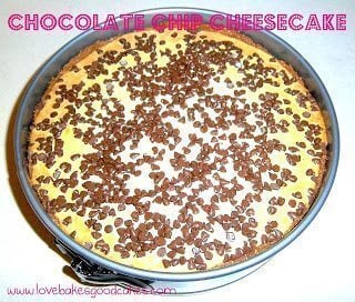 chocolate chip cheesecake
