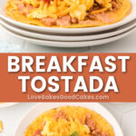 breakfast tostada pin collage