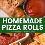 homemade pizza rolls pin collage