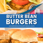 butter bean burgers pin collage