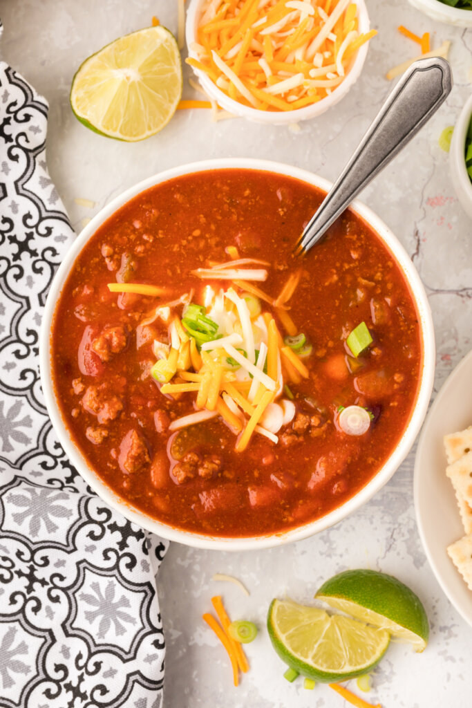 copycat wendy's chili in bowl