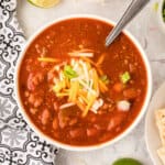 copycat wendy's chili in bowl
