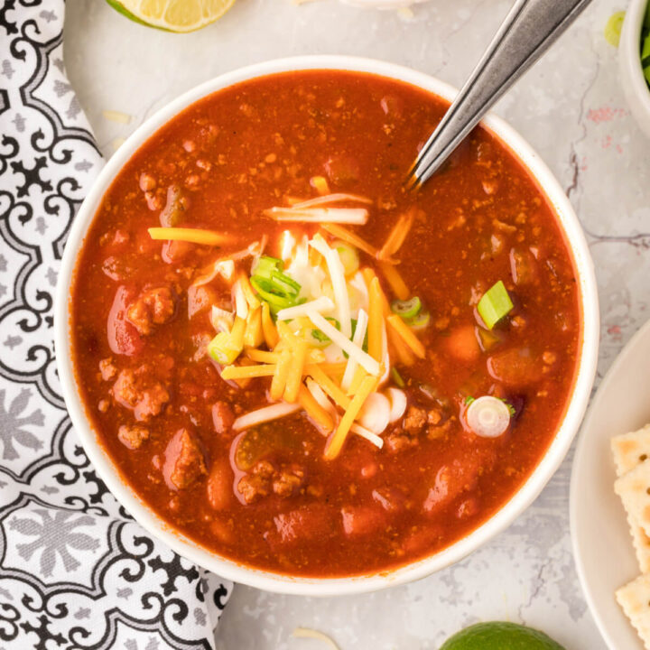copycat wendy's chili in bowl