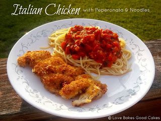 italian chicken with peperonata & noodles – crazy cooking challenge