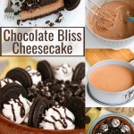 chocolate bliss cheesecake collage