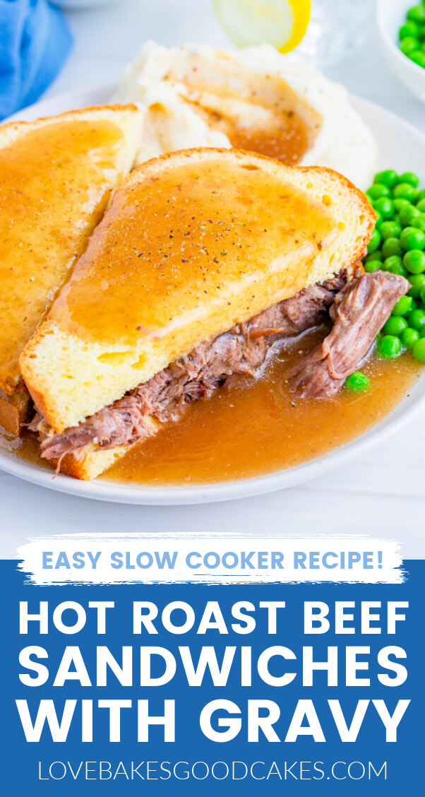 Hot Roast Beef Sandwich with Gravy - Love Bakes Good Cakes