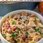 Italian Sausage Bow Tie Pasta in bowl