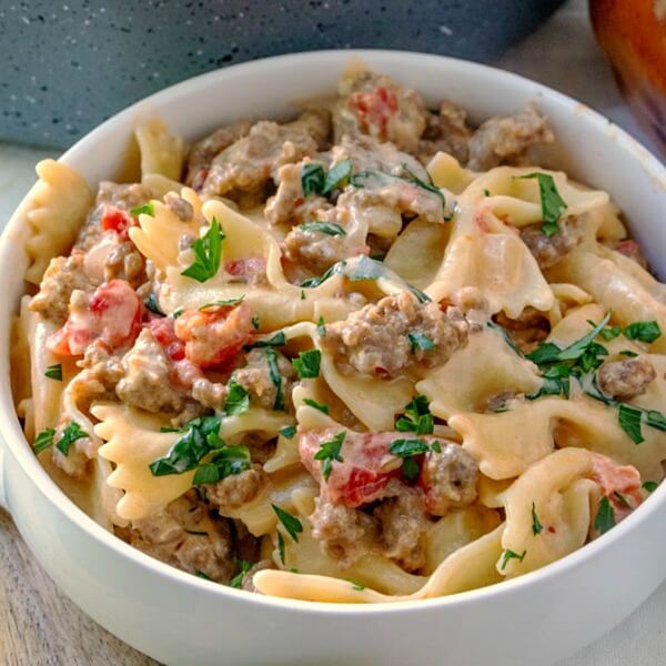 italian sausage with bow tie pasta recipe