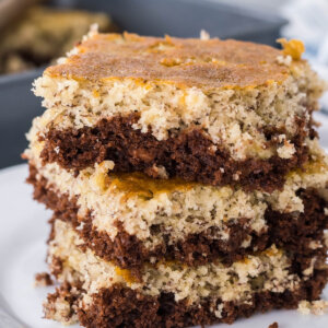 chocolate banana bars stacked