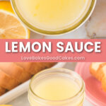 lemon sauce pin collage