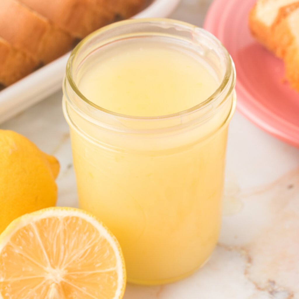 lemon sauce in jar