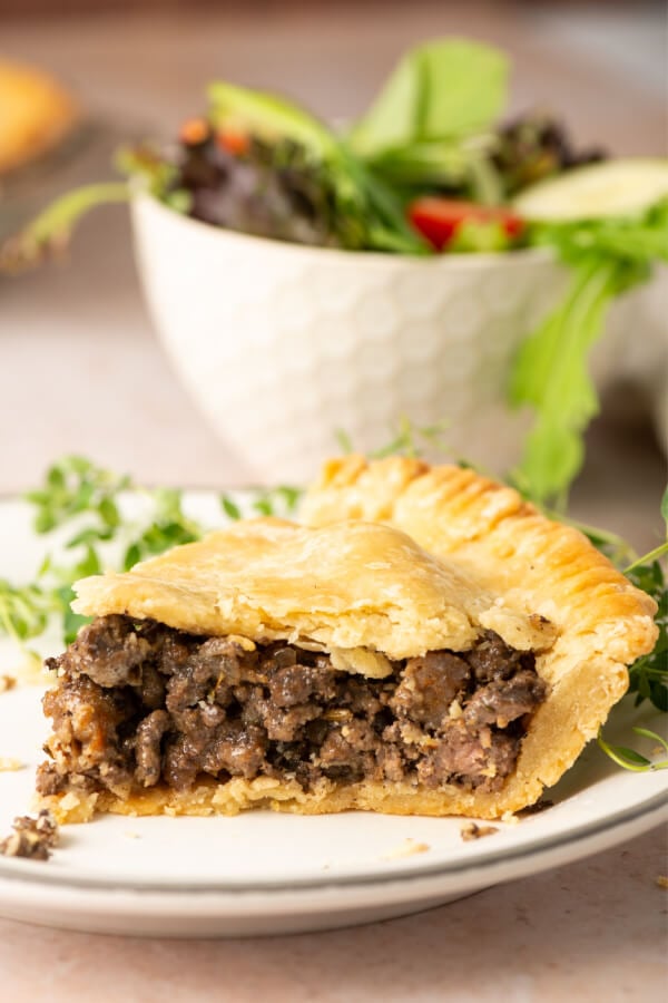 Meat Pie slice on plate