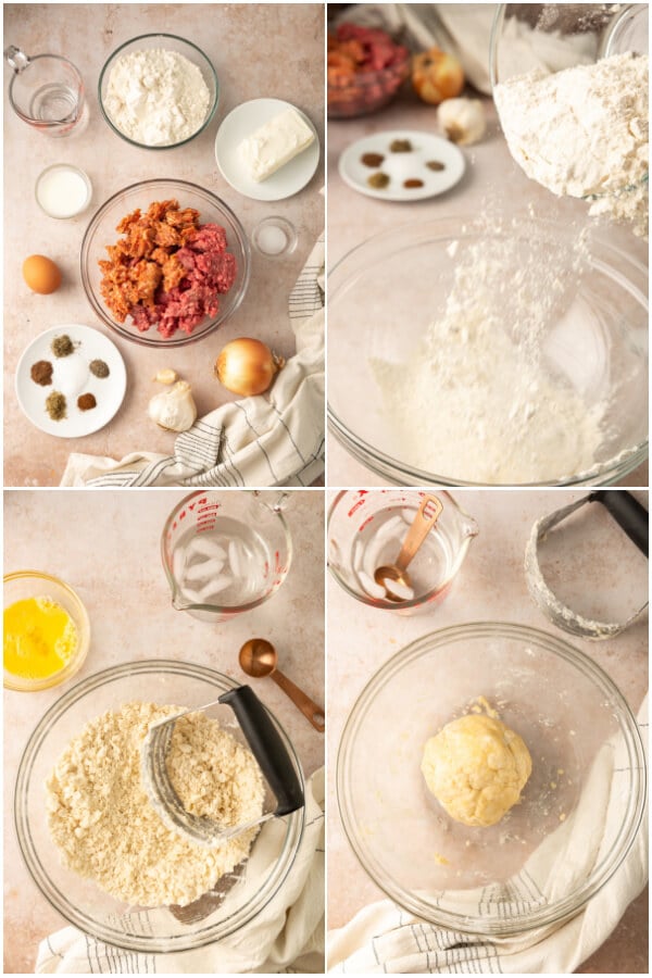 preparing the pie crust from scratch