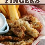 steak fingers in basket with fries