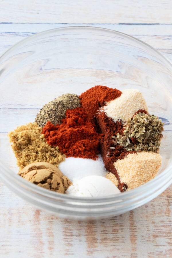 spices in a glass bowl