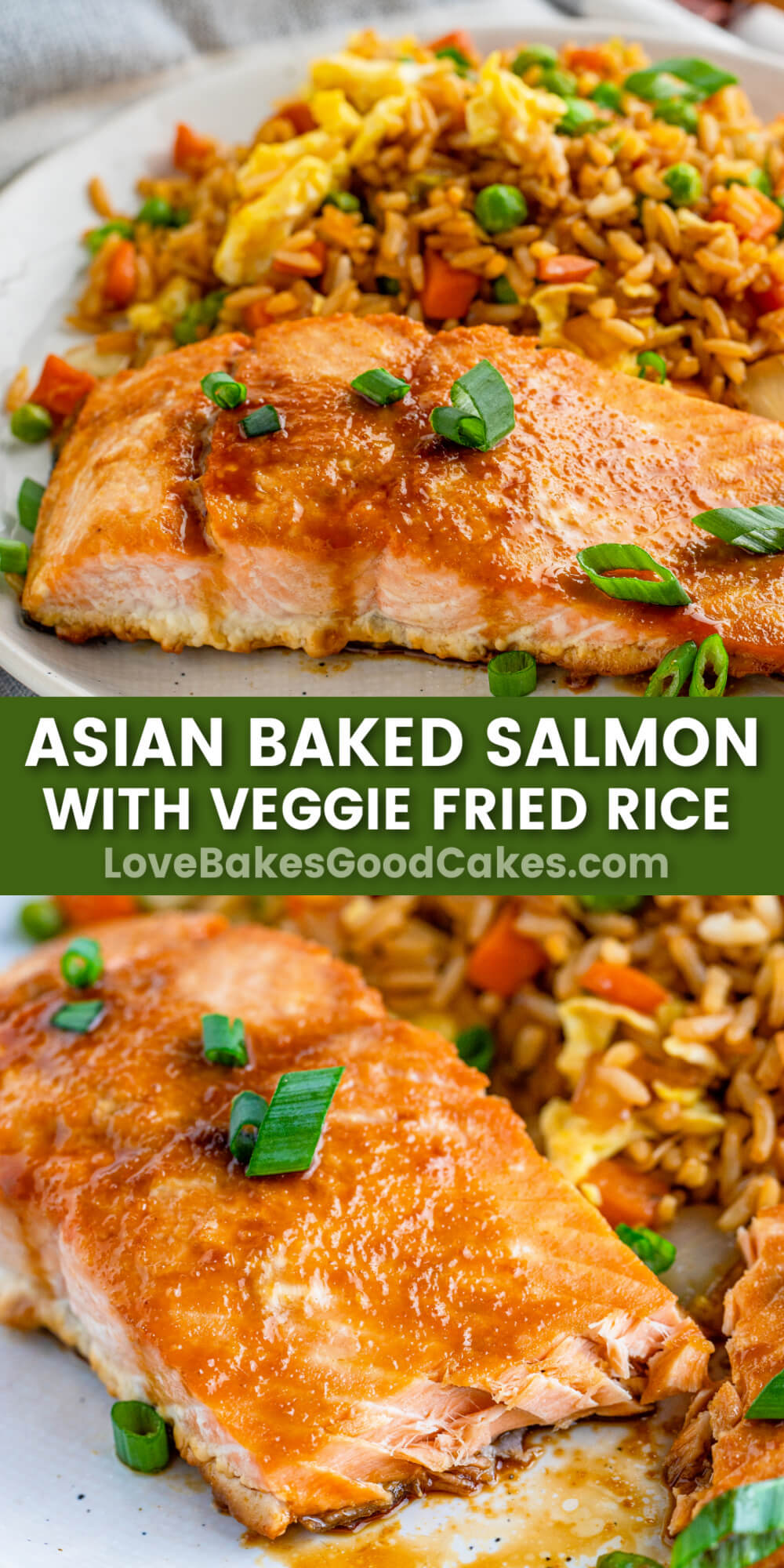 AsianBaked Salmon with Veggie Fried Rice Love Bakes Good Cakes