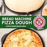 bread machine pizza dough pin collage
