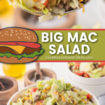 big mac salad pin collage