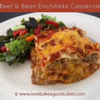 Beef & Bean Enchilada Casserole