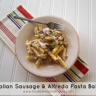 Italian Sausage & Alfredo Pasta Bake