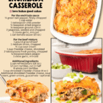 beef and bean enchilada casserole facebook collage