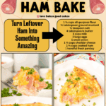 crustless ham bake facebook collage