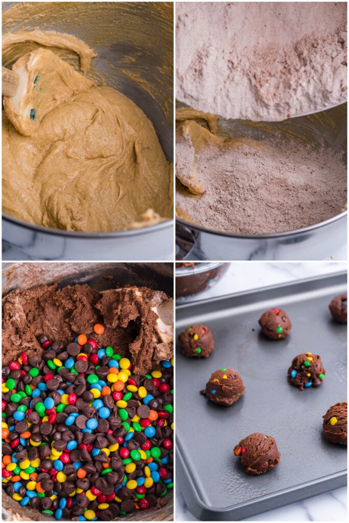 how to make cookies with m&m's