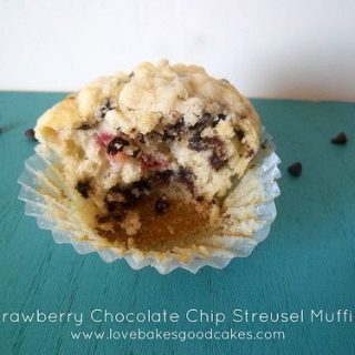 Strawberry Chocolate Chip Streusel Muffins
