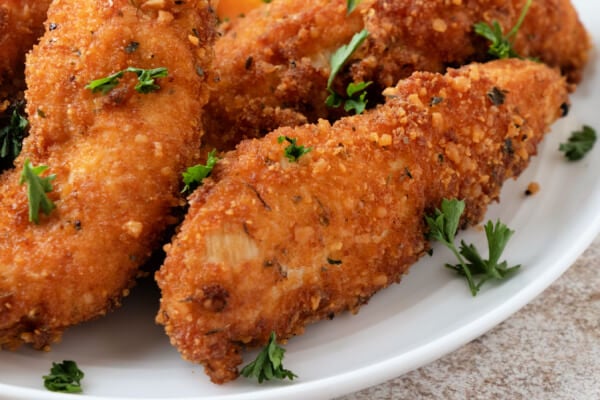 chicken strips on plate