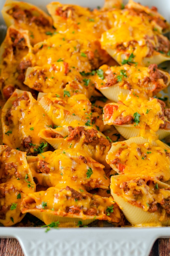 stuffed shells in pan