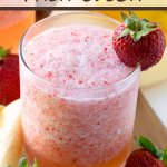 lemon berry fruit slush with berry garnish