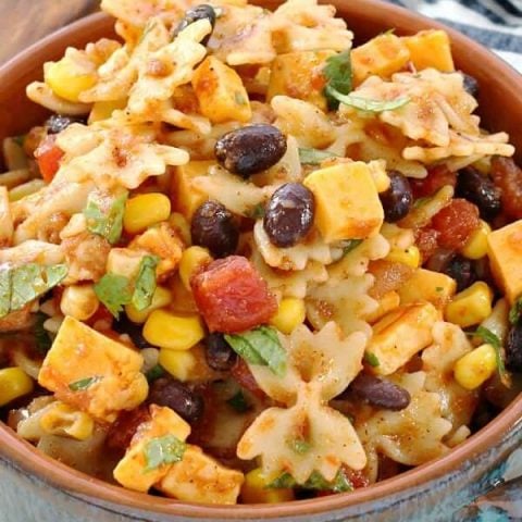 Your friends and family will love the Mexican flavors in this Taco Pasta Salad. Serve it at your next gathering for a change from the typical pasta salads!
