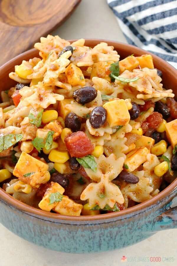 Your friends and family will love the Mexican flavors in this Taco Pasta Salad. Serve it at your next gathering for a change from the typical pasta salads!