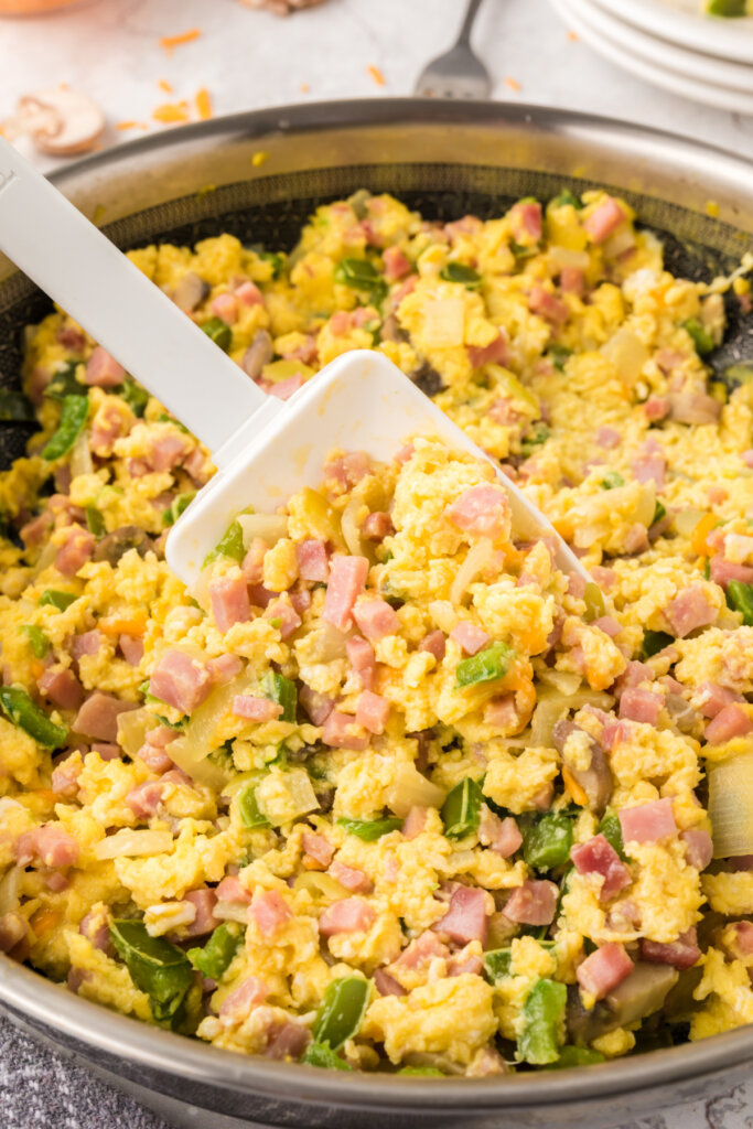 Dill Pickle Scrambled Eggs THM S or FP, VEGAN Option - Oh Sweet Mercy
