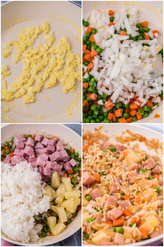 how to make ham and pineapple fried rice