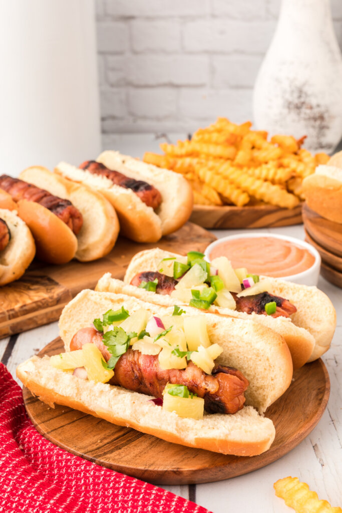 hawaiian hot dogs cooked and ready to eat