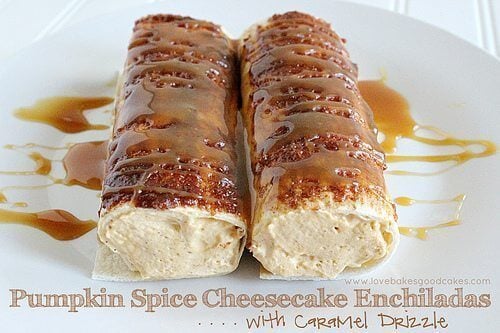 Pumpkin Spice Cheesecake Enchiladas