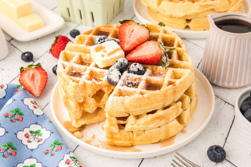 waffles on plate