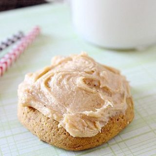 Soft Pumpkin Cookies with Pumpkin Browned Butter Frosting