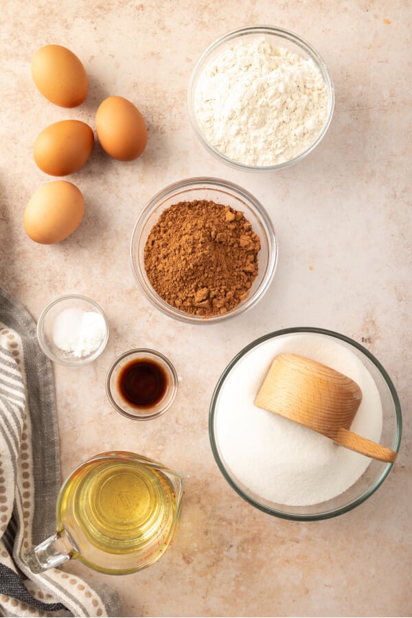 ingredients to make brownies