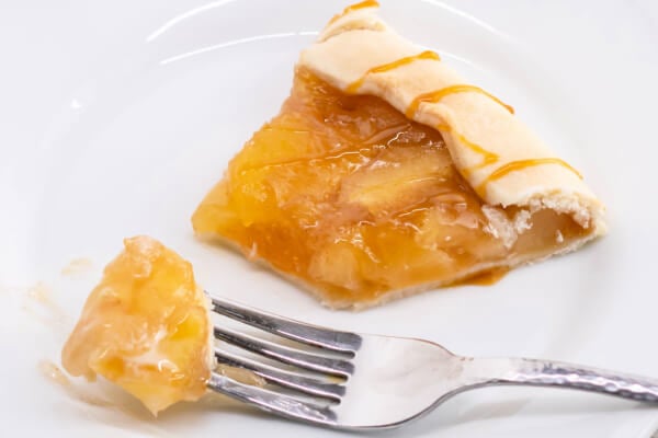 apple galette slice on plate