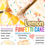 lemon funfetti cake facebook collage