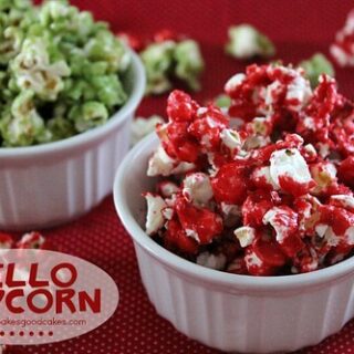 Jello popcorn in two bowls.
