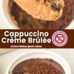 cappuccino creme brulee pin collage