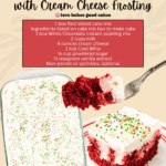 red velvet poke cake facebook collage