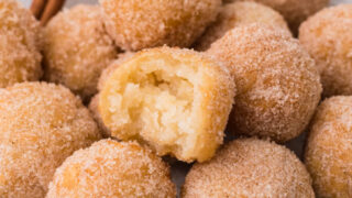 churros poppers stacked on plate