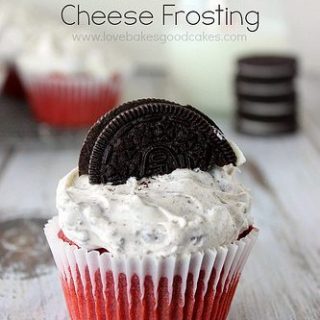 Red Velvet Cupcakes with Oreo Cream Cheese Frosting